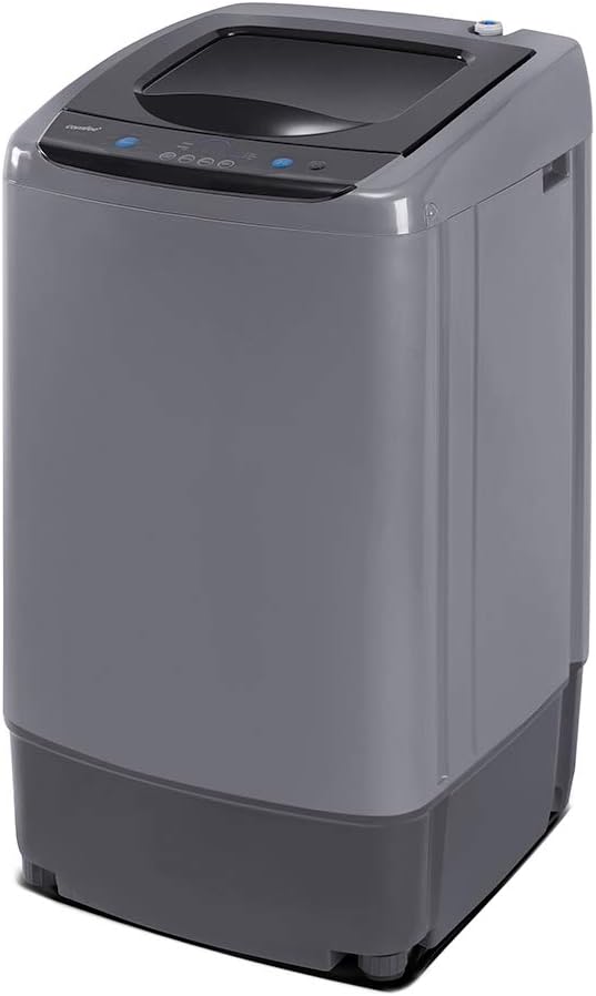 Comfee Portable Washing Machine, 0.9 cu.ft Compact Washer With LED Display, 5 Wash Cycles, 2 Built-in Rollers, Space Saving Full-Automatic Washer & O-Cedar Easywring Microfiber Spin Mop