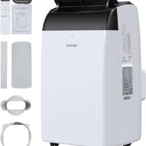 Garvee 14000 BTU Portable Air Conditioner, 3-in-1 Indoor AC Unit with Cooling, Dehumidifier, Fan, Follow Me, 24-Hour Timer, Remote Control & Window Kit for Bedroom, Home Office, Apartment, 750 Sq. Ft