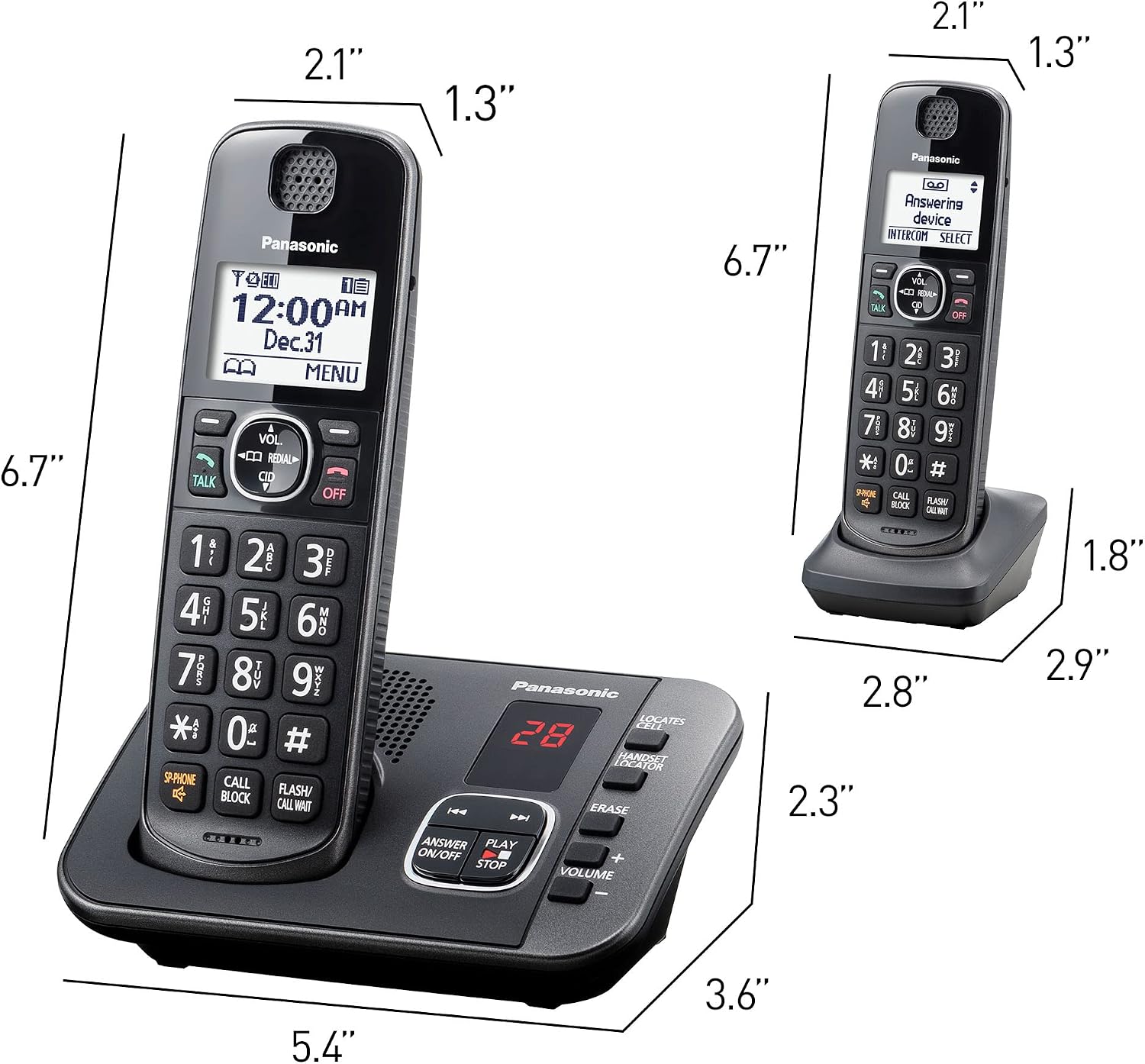 Panasonic Cordless Phone System, Expandable Phone