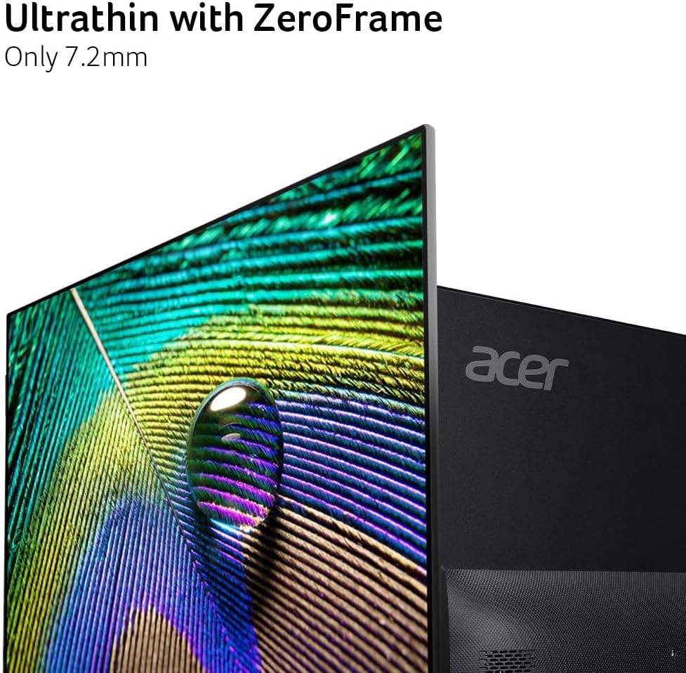 Acer SB222Q EBI 21.5" FHD 1920 x 1080 IPS Zero-Frame IPS Gaming Office Monitor | AMD FreeSync Technology | Ultra-Thin Stylish Design | Up to 100Hz | 1ms VRB | Low Blue Light | Tilt | HDMI & VGA Ports