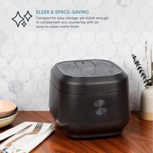 Aroma Housewares Professional 12-Cups (Cooked) / 3Qt. 360° Induction Rice Cooker & Multicooker (ARC-7606B), Black, 12 Cup